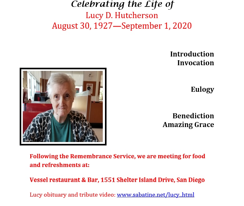 Lucy Funeral Eulogy